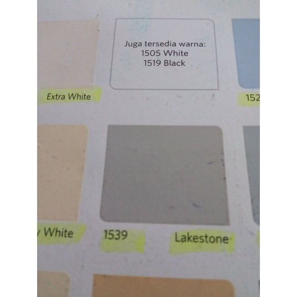 CAT TEMBOK 1539 LAKESTONE QLUC ABU-ABU 4.5 KG INTERIOR DINDING RUMAH