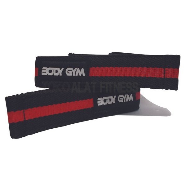 Body Gym Lifting Strap Merah