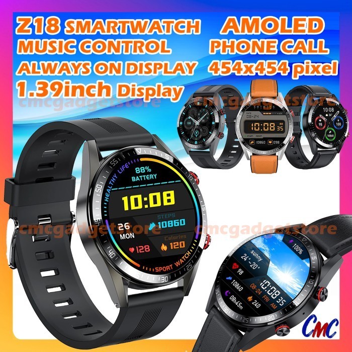 Produk Terbaru Z18 Smartwatch Amoled 1.39Inch Display Always On Display Aod