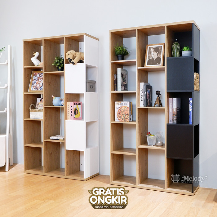Melody Furniture - Rak Buku Serbaguna Zaid Bookcase