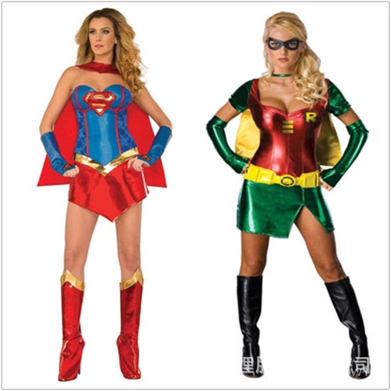 Halloween Costume Female Captain America Costume AvengersCosplayBlack Widow Thor Adult Superman 6X1Z