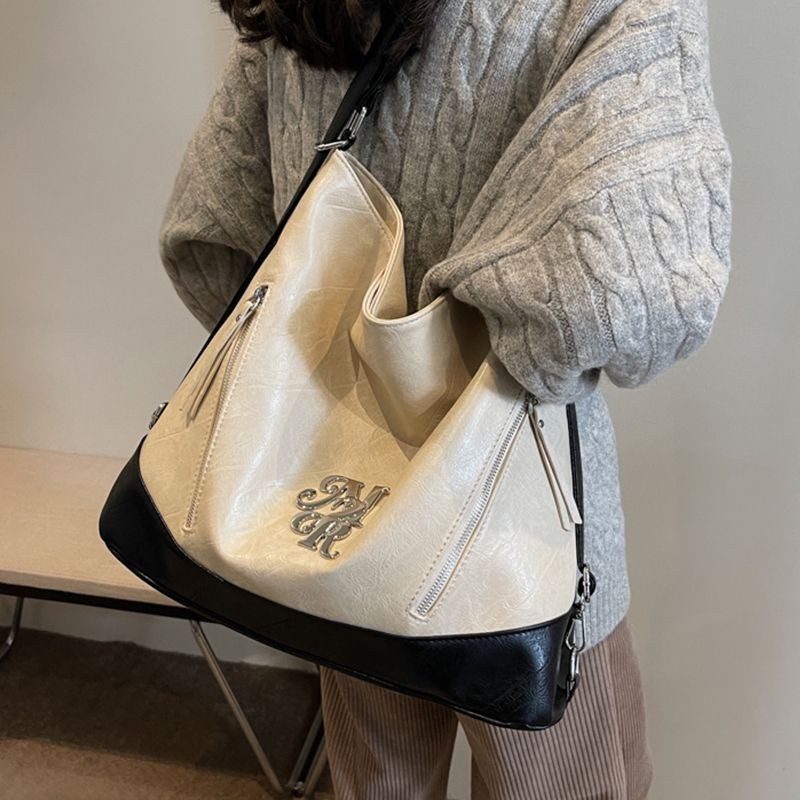 Tas Bahu Wanita, Ransel Tote Kapasitas Besar, Tas Bahu Ringan, Mewah, Semua Cocok