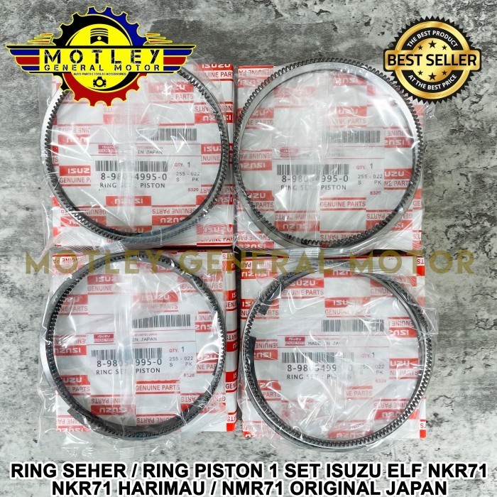 RING SEHER PISTON SEKER ISUZU ELF NKR71 NMR71 NKR NMR 71 ORIGINAL