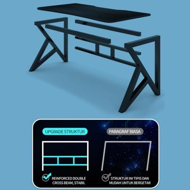 Promo E-Tife Meja Komputer / Meja Gaming/160Cm Meja Komputer/Meja Pivitamart