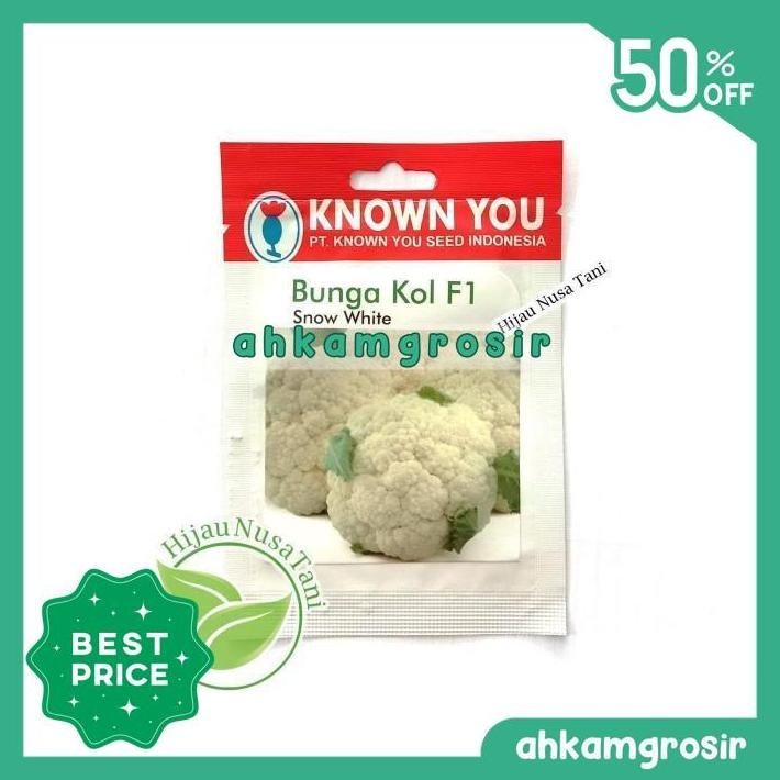 BENIH BUNGA KOL SNOW WHITE - KNOWN YOU SEED (KEMASAN KECIL) TERBARU