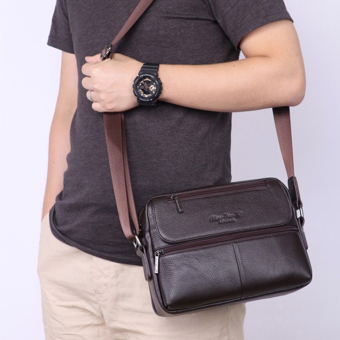 Tas Selempang Pria Kulit Tas Pria Jinjing Kulit Branded