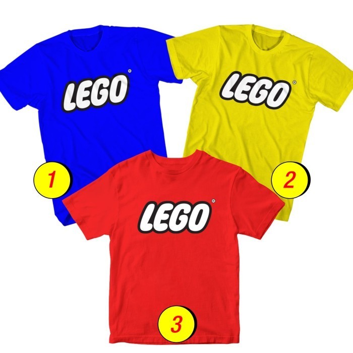 Baju Kaos Anak Laki Laki Perempuan Umur 1-10 Tahun Gambar Lego Logo DISTRO JAKARTA Karakter Kartun M