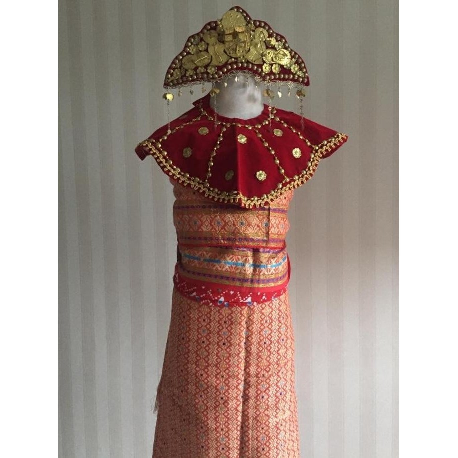 Ready Stock Baju Anak Adat Palembang, Laki2 Dan Perempuan Usia Tk/Pg