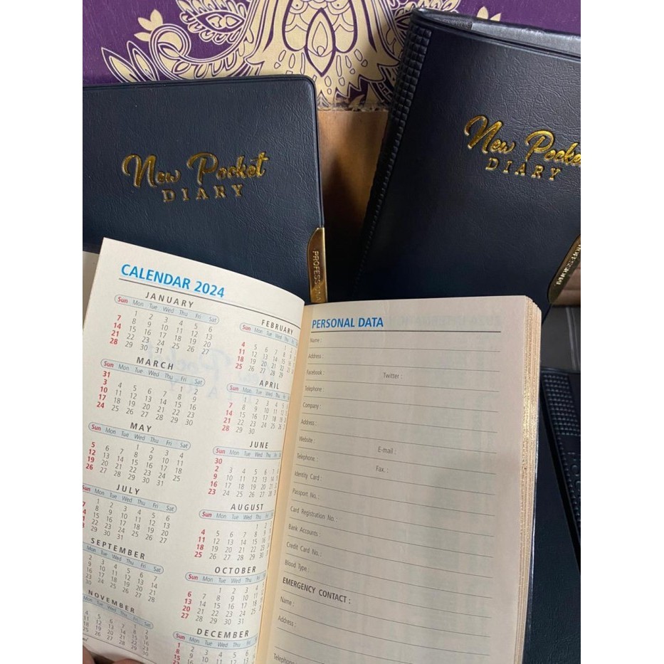 

AGENDA NEW POCKET DIARY TAHUN 2024/AGENDA SAKU POCKET TAHUN 2024