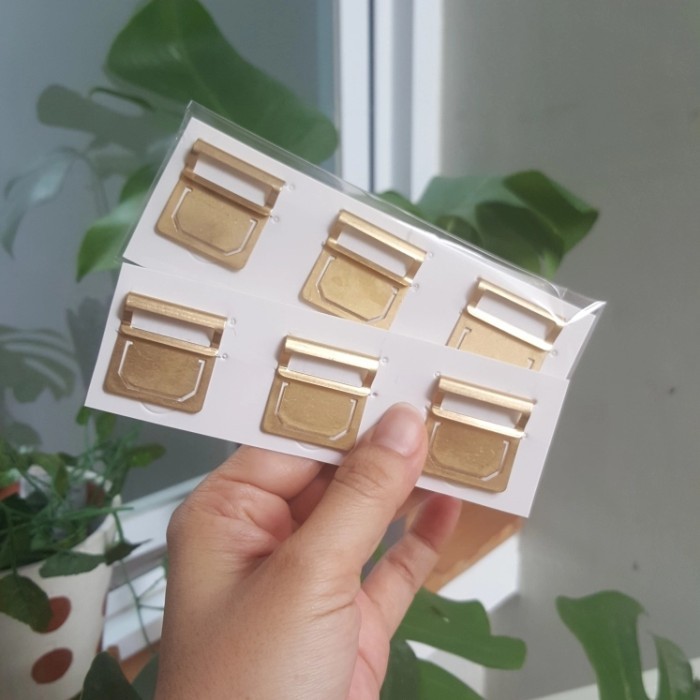 

Paperclip / Index clip brass spt Travelers Notebook utk Bujo, Planner