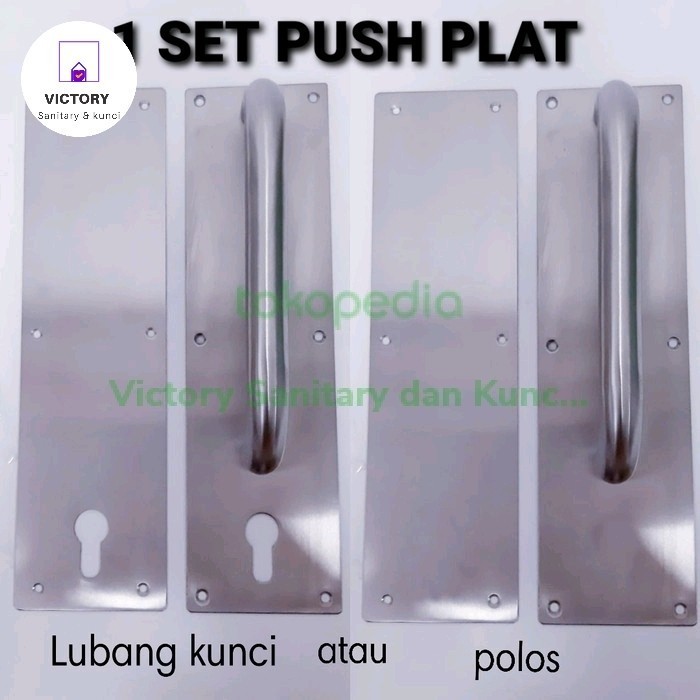 Tarikan Plat Push Pull Handle Pintu Push Plat Stainless Steel