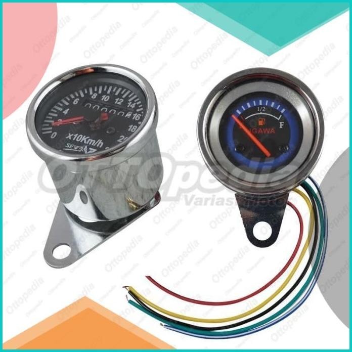 Speedometer RPM + Fuel meter Ampere Bensin Variasi Motor Custom Japs 1