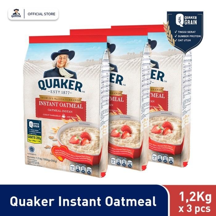 

BISA COD - QUAKER INSTANT OATMEAL 1.2KG TRIPLE PACK