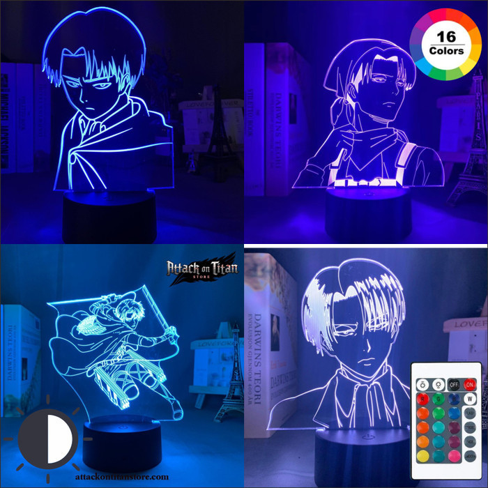 Lampu Hias Lampu Levi Ackerman Lampu 3D Anime Anime Attack On Titan