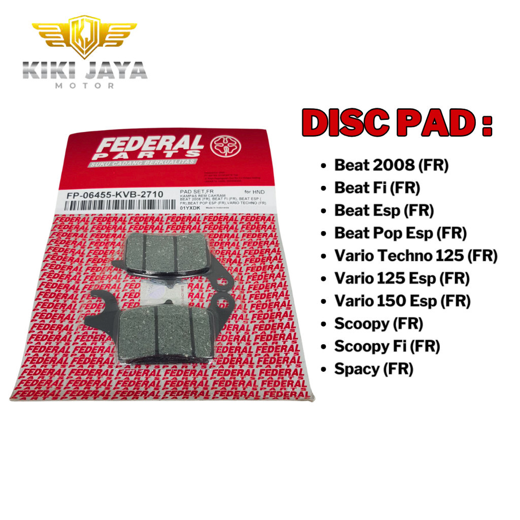 Kampas Rem Depan Dispad Federal Beat Vario 125 Vario 150 Scoopy KVB