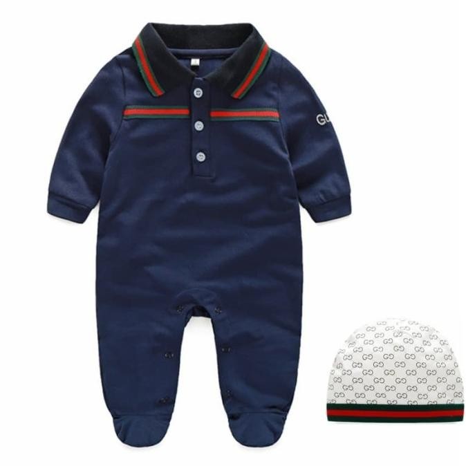 CR - ROMPER BAYI gucci set 2 in 1 baju bayi jumper baby boy TERLARIS