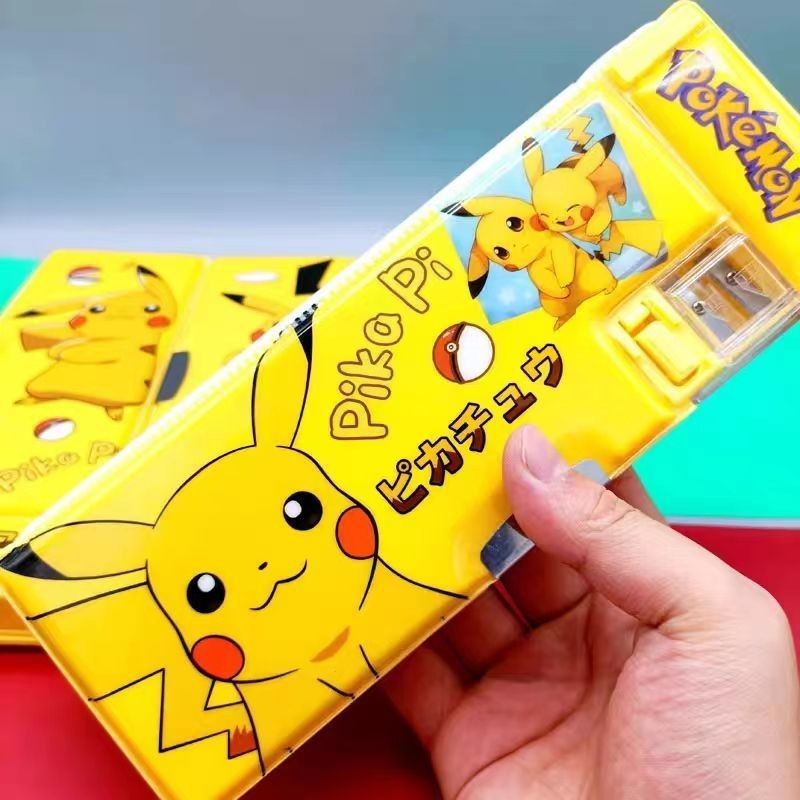 

Kotak Alat Tulis Anak Laki-laki, Tempat Pensil Multifungsi Dua Sisi, Kotak Pensil Baru