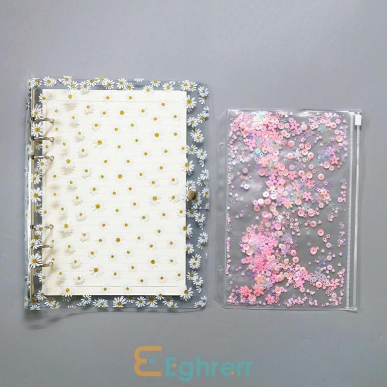 

EG-Buku Rekening Tangan Daisy Soft Shell PVC Binder Transparan A5/A6 Notebook-Eghrerr Flash Sale