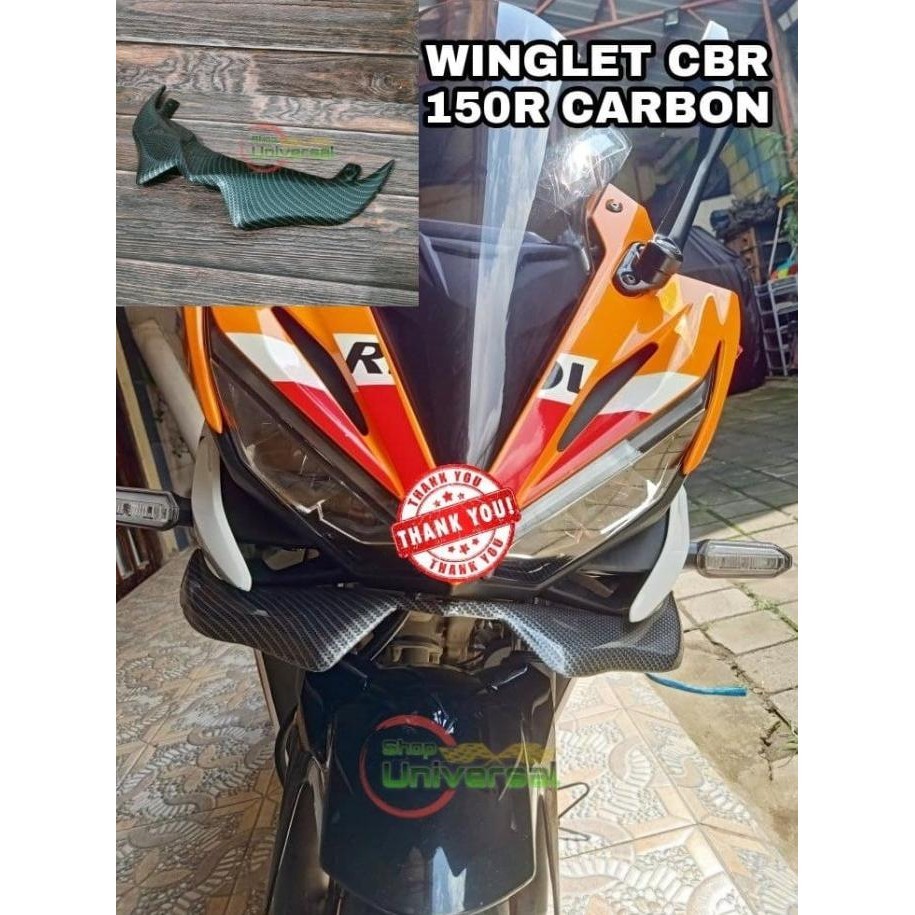 Winglet Cbr 150 Facelift Motif Carbon Aksesoris Variasi Motor