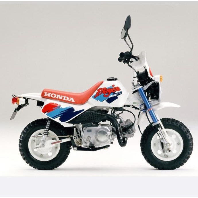 Sticker Decal Tempelan Honda Monkey Baja Biru Merah Hatesix