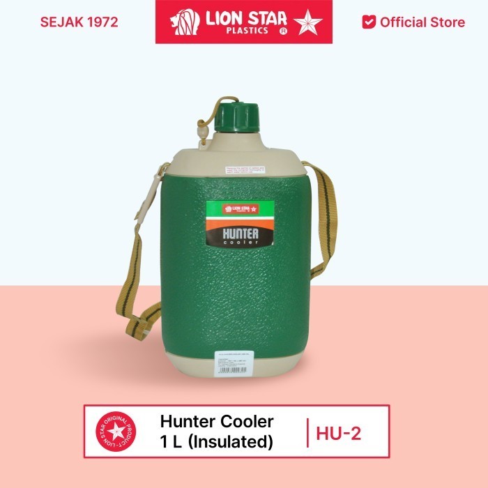 LION STAR BOTOL MINUM HUNTER COOLER INSULATED TAHAN DINGIN 1L HU-2