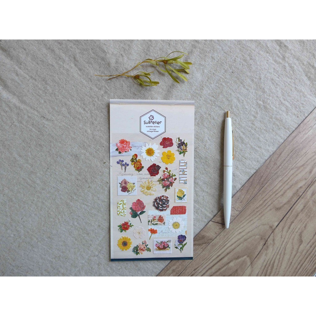 

SUATELIER Stickers No. 1045 Vintage Flower