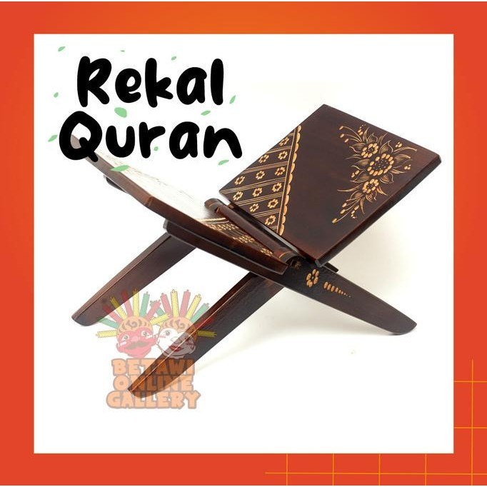 

Meja Rekal Al-Qur'an / Al Quran dengan Motif Asli Kayu Jati BKS
