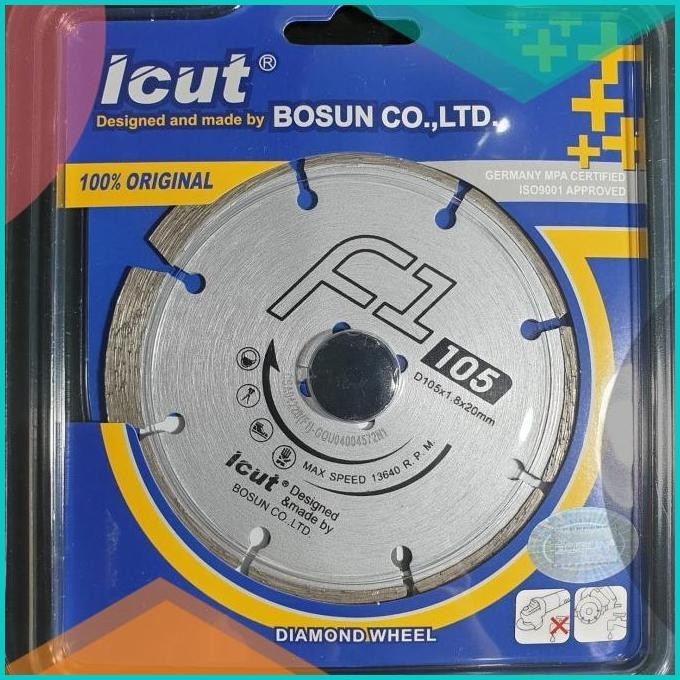 DIAMOND WHEEL 4" ICUT BOSUN F1 MATA POTONG KERAMIK GRANIT TEMBOK BETON