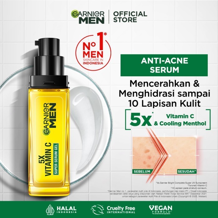 GARNIER MEN TURBO BRIGHT SUPER SERUM GEL