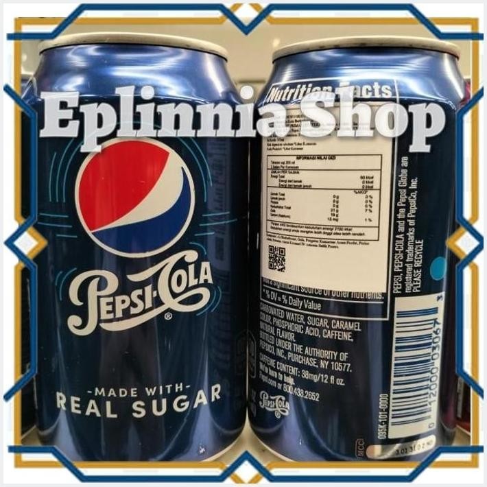 

[EPL] PEPSI COLA REAL SUGAR 355 ML