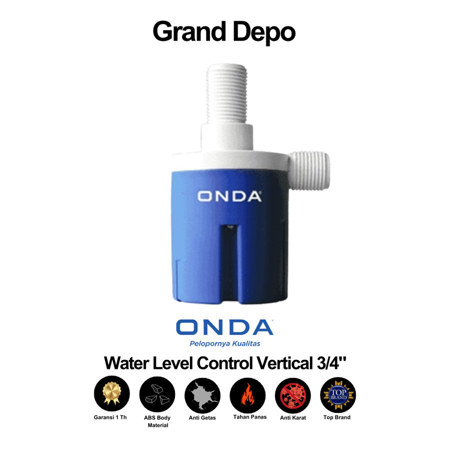 Onda Pelampung Otomatis Vertikal 3/4" / Pelampung Otomatis Onda