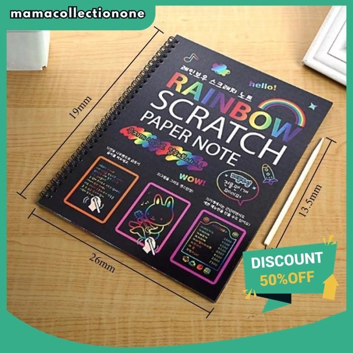 

MAGIC COLOR RAINBOW SCRATCH PAPER NOTE BOOK 19X26CM TERMURAH