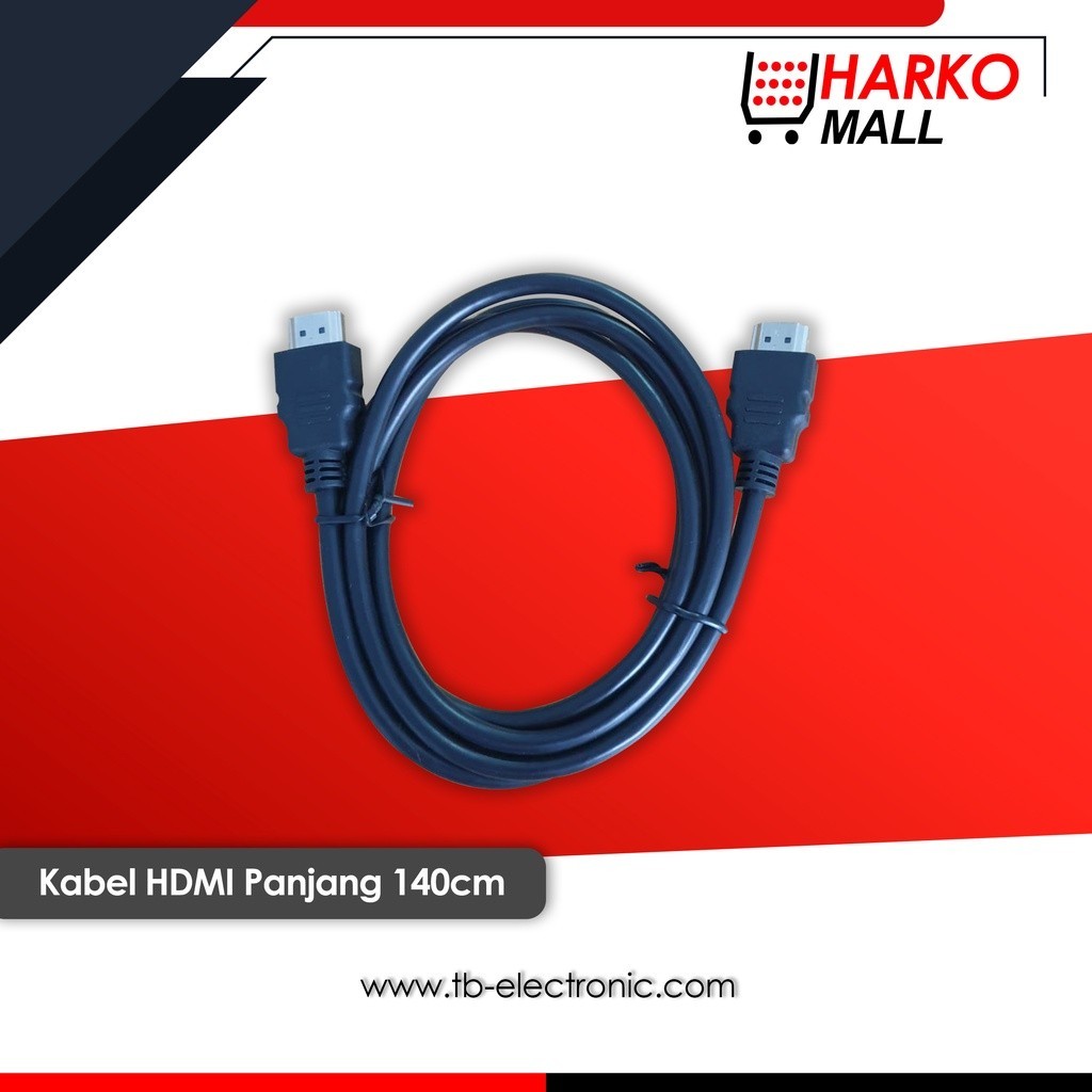 Kabel HDMI to HDMI 1.4m Laptop Ke TV Ke DVR CCTV Ke Monitor Komputer Panjang 1.4 meter