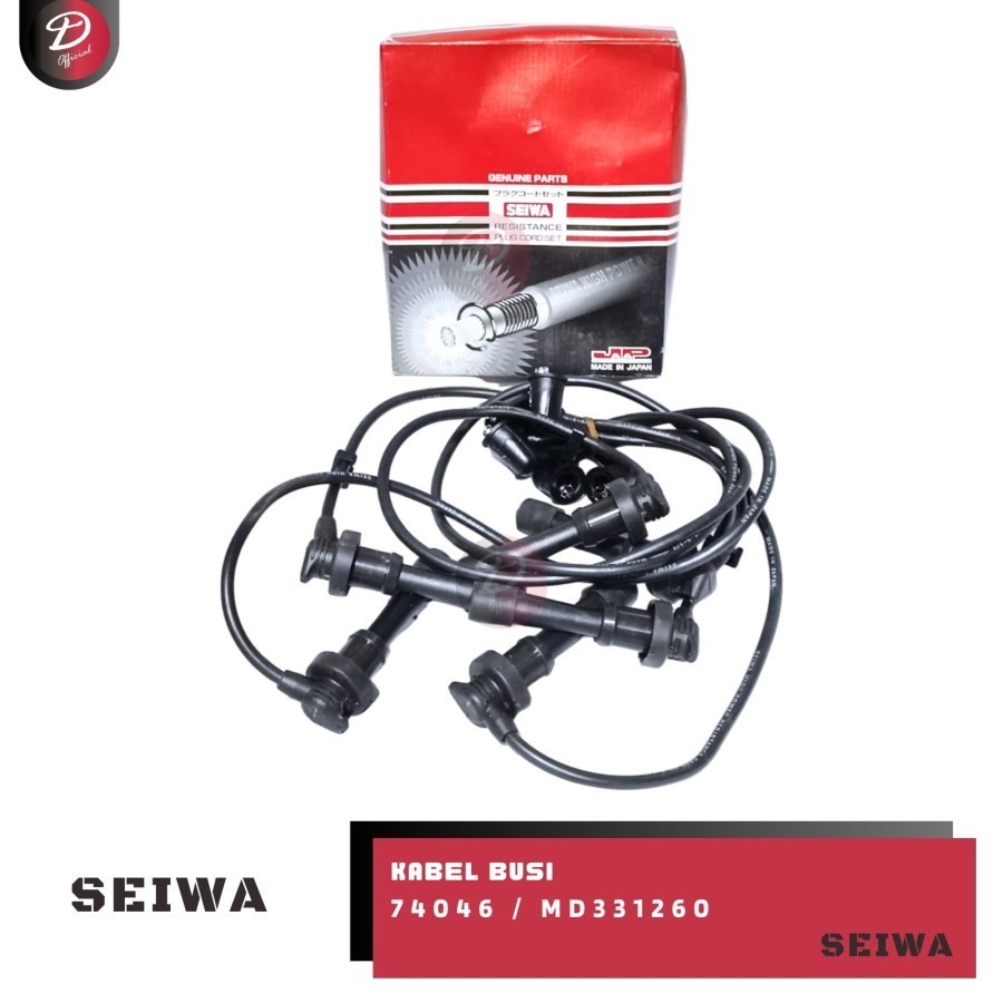 Kabel Busi Mitsubishi Galant V6 Lele 2.000cc 6 cylinder Tahun 1993-1996 Made in Japan Seiwa Asli Ori