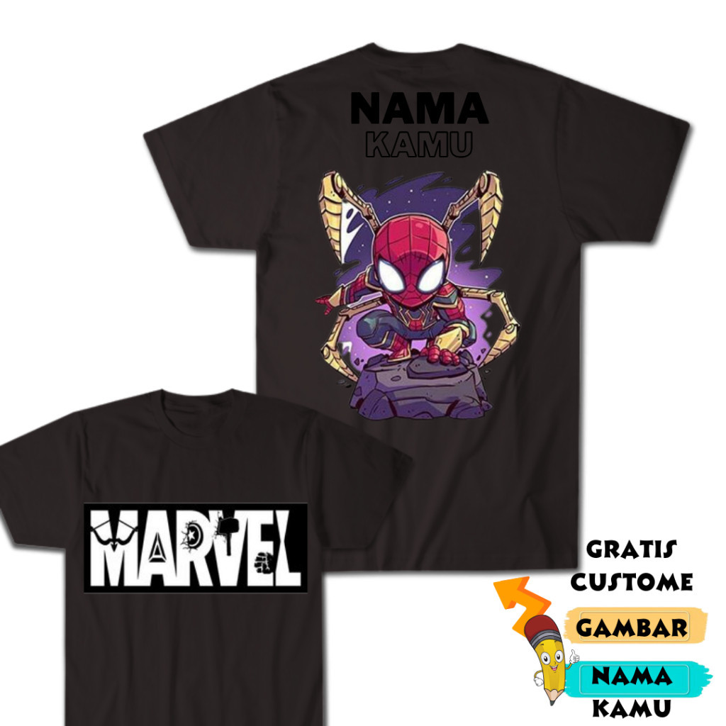 KAOS ANAK MARVEL / KAOS MARVEL BAJU DISTRO ORIGINAL / GRATIS SABLON NAMA