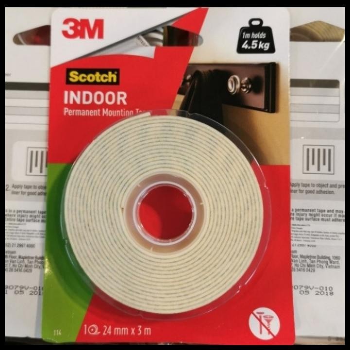 

GRATIS ONGKIR INDOOR PERMANENT MOUNTING DOUBLE TAPE 3M 24 MM X 3 M SCOTCH 114 BRAND !!!!!!!