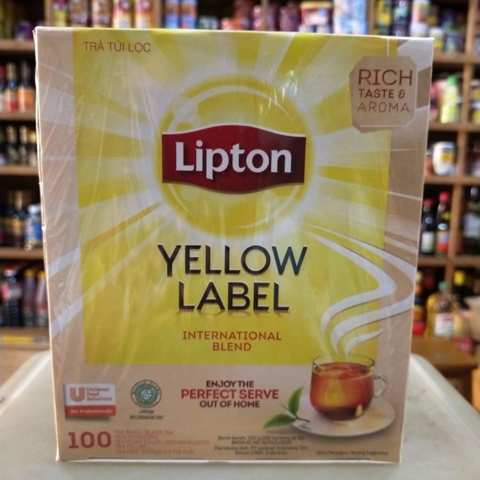 

Lipton Yellow Label Non Enveloped/ Teh Hitam Celup 100Sheet @2Gr