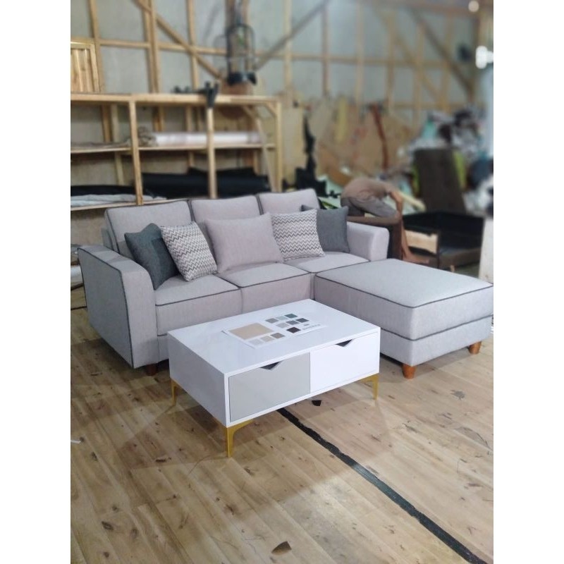 SOFA L MINIMALIS LILY TANPA MEJA | SOFA RUANG TAMU MODERN