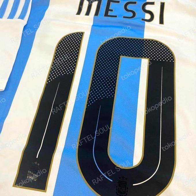 Jersey Baju Bola Argentina Home 2024 + Nameset Messi Grade Ori Zolancareyna
