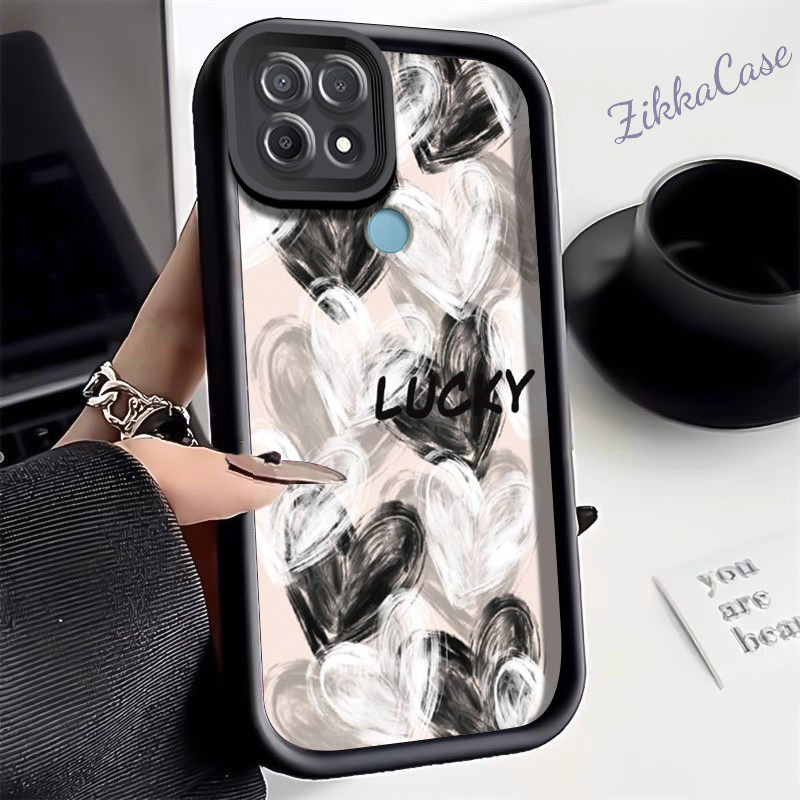 Casing Hp OPPO A15 A15s A35 Case Mencintai Kesing Clear Transparan Kasing Silikon Penutup Belakang Cesing Penuh Kamera Perlindungan Tahan Guncangan Softcase