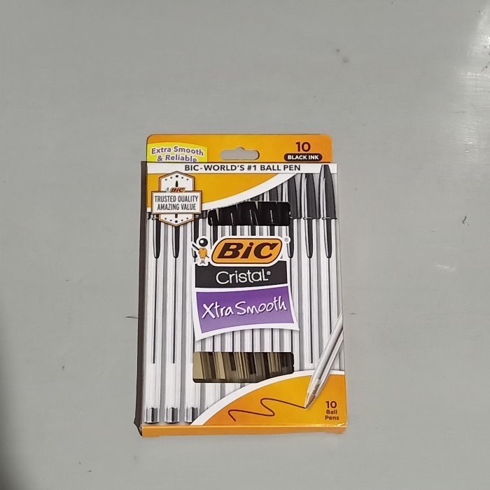 

Pulpen Bic Cristal Xtra Smooth 1.0 Mm Black Hitam (Box Of 10 Pens)