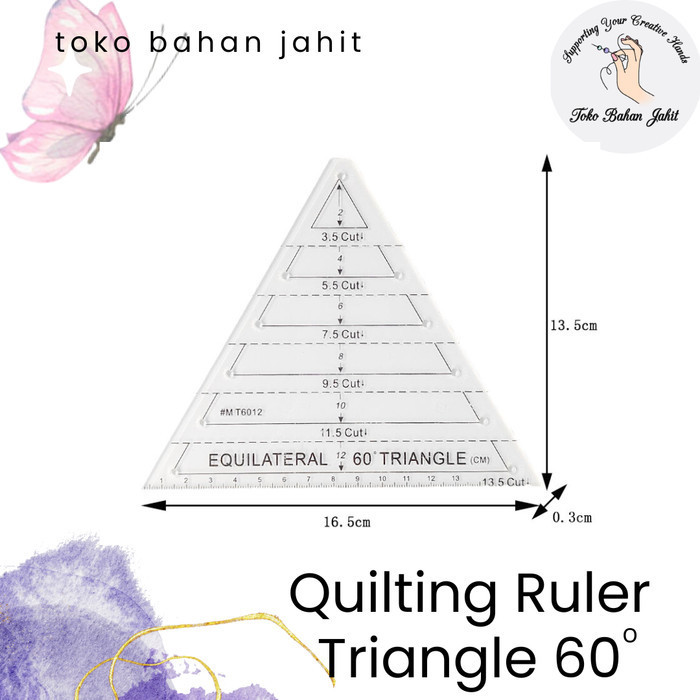 

Quilting Ruler Triangle Penggaris Quilt