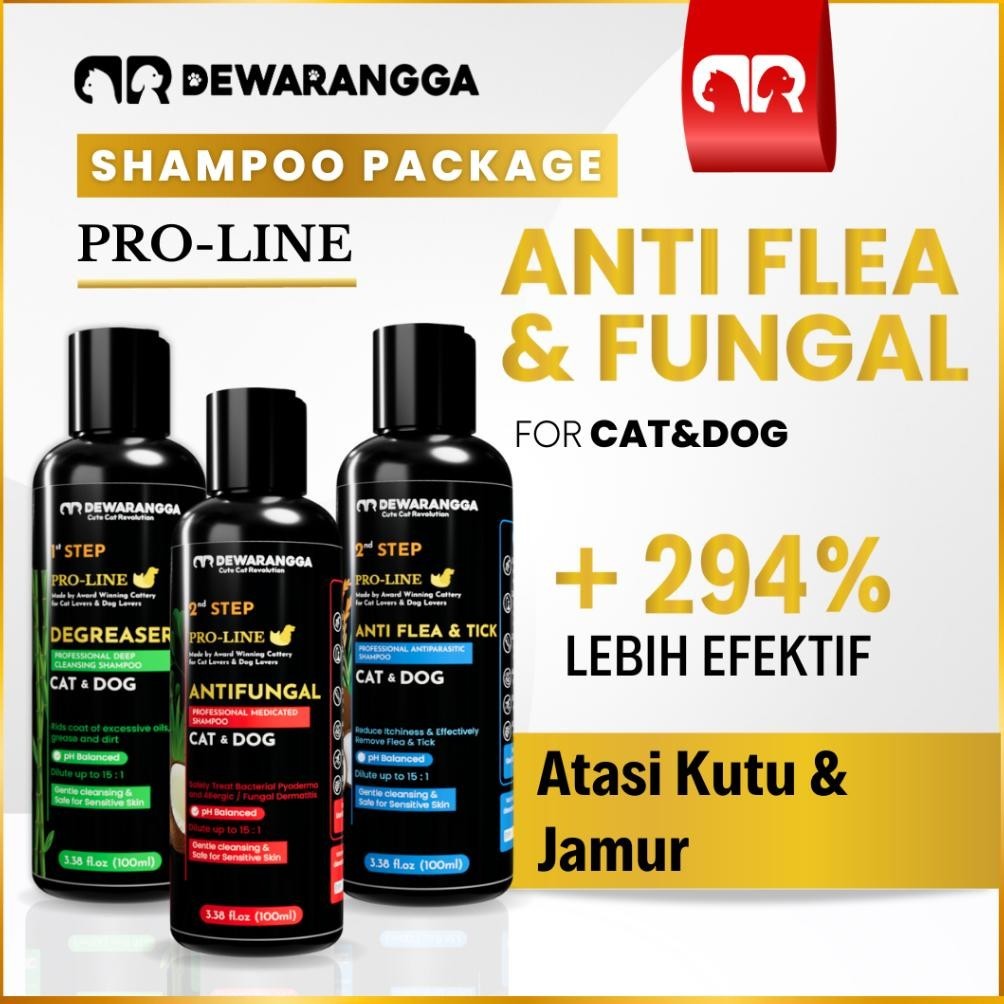 Paket Shampo Anti Kutu Dan Jamur Kucing & Anjing Dewarangga Pro-Line. Shampo Kucing Anti Kutu. Shamp