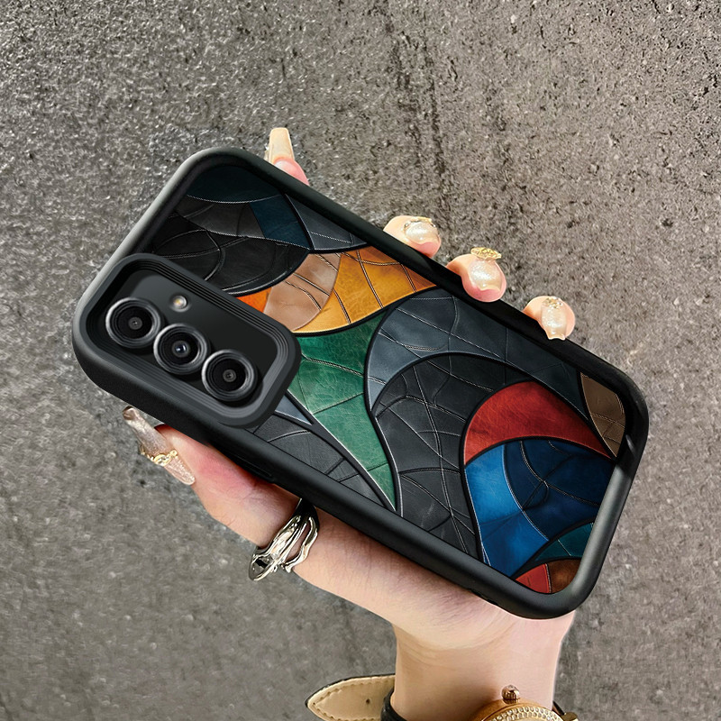 Casing Hp Samsung Galaxy A24 Case pola pisau Kesing ponsel HP lembut ganda baru Softcase pelindung s