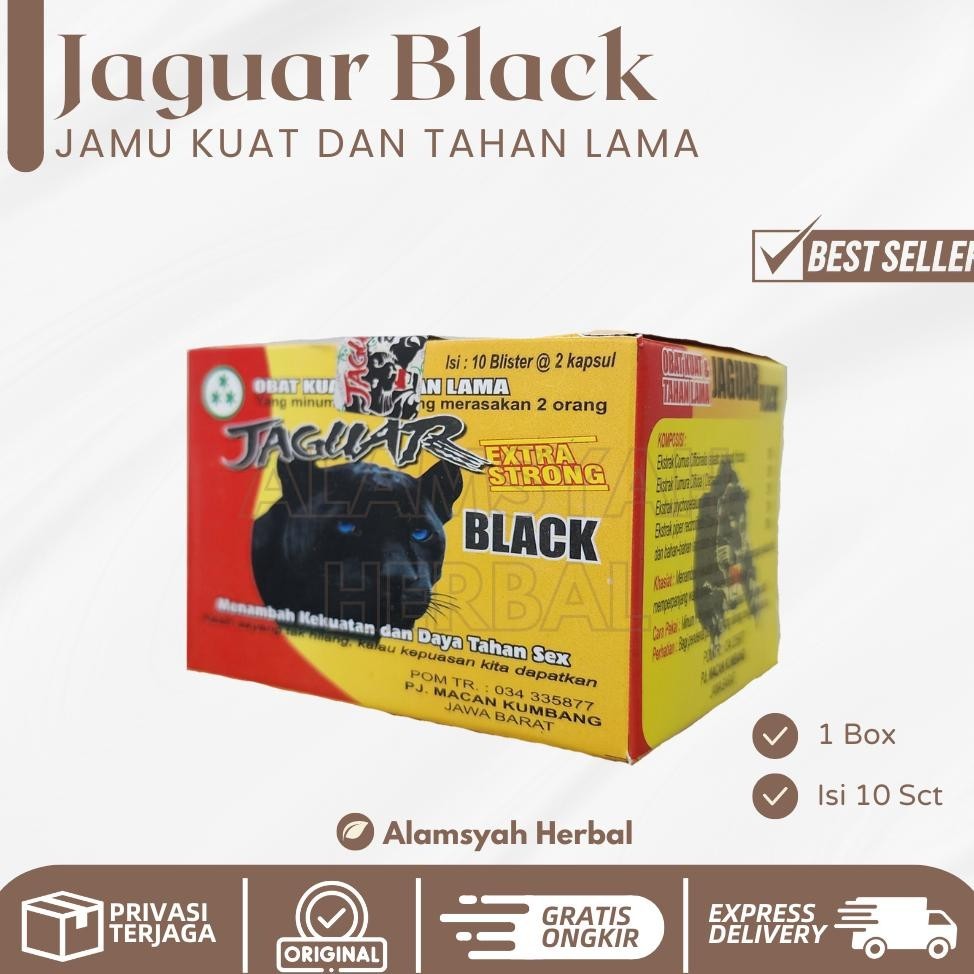 Paling dicari JAGUAR BLACK | Jaguar Black Extra Strong Kapsul Obat Kuat dan Tahan Lama Original_1 Bo