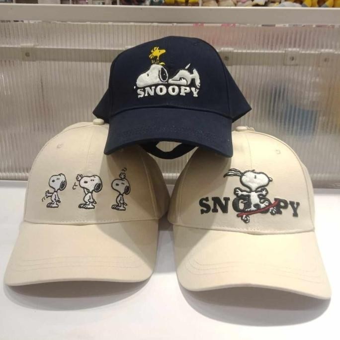 Diskon Murah  Topi Baseball MINISO Snoopy Summer Travel Collection Cute Baseball Cap