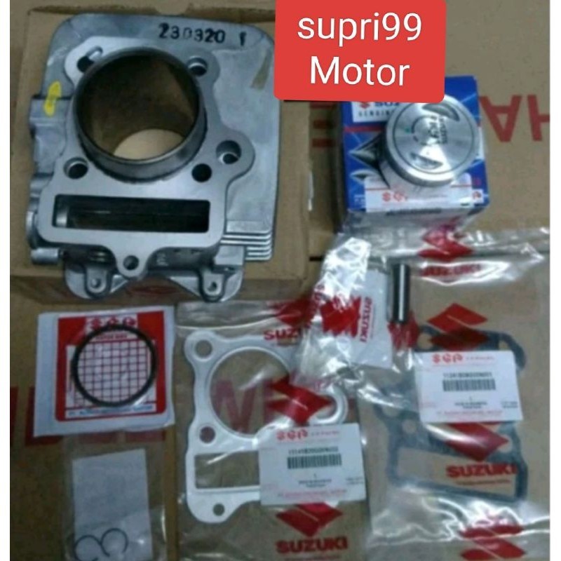 Blok Seher Piston 1 SET Suzuki Smash 110 OLD Lama Smash 110 New Asli Original SGP