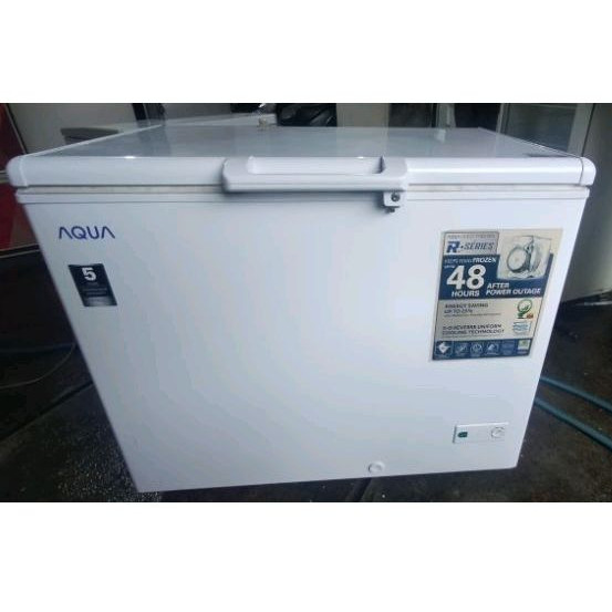 Chest Freezer Box AQUA AQF 350R, Kapasitas 319 Liter, 145 Watt, SECOND SIAP PAKAI, Bandung dan Sekitarnya