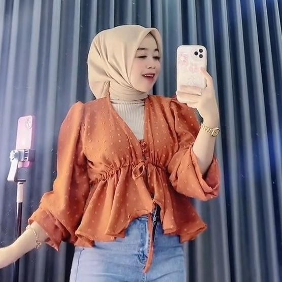 Diskon Besar Kayla Blouse Uragiri Premium | Zura Blouse Top Uragigiri Airflow | Blouse Wanita Wrap T