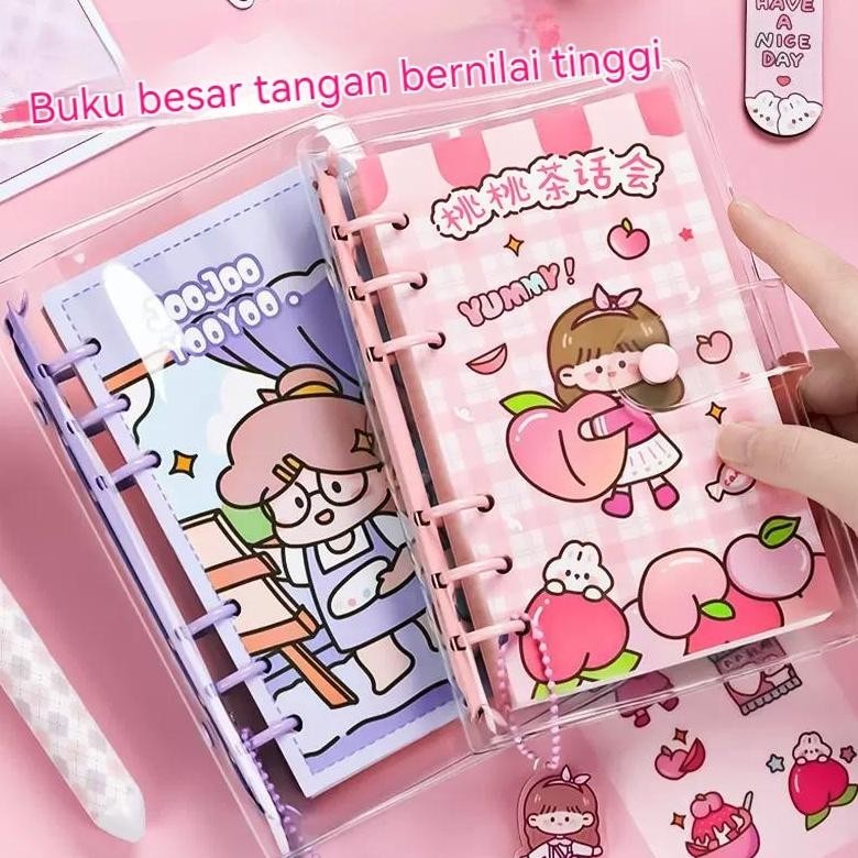

we-53 CODStiker Lucu 1 Set Box Tema Kartun Stiker Label untuk Buku Pegangan Diary Dekorasi DIY Stiker Spiral Elegan Bahan Buku Notebook Original